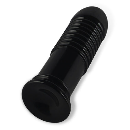 3-Czarny korek analny duży z pierścieniami 20 cm-3