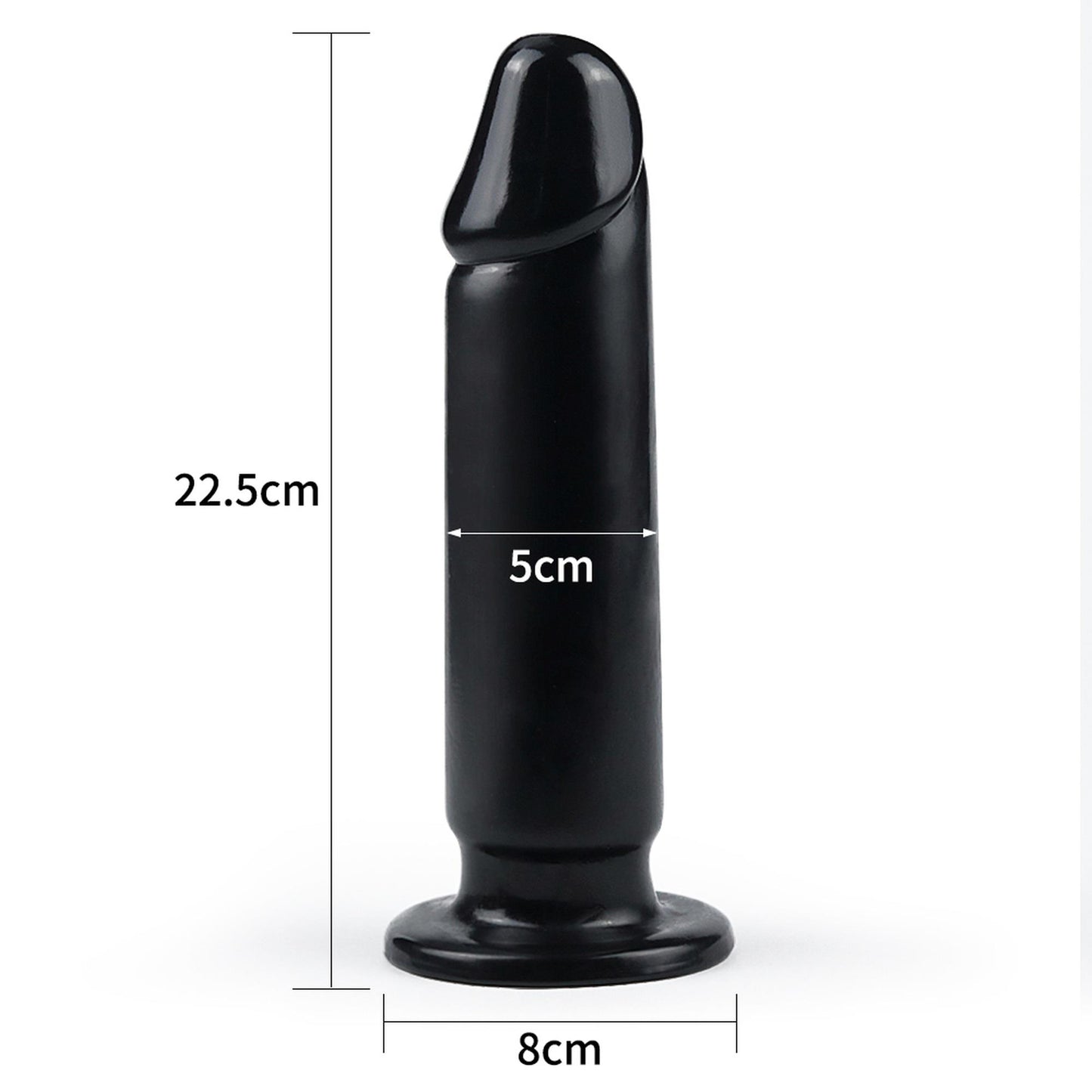 7-Czarny lateksowy penis dildo giętki z przyssawką-7