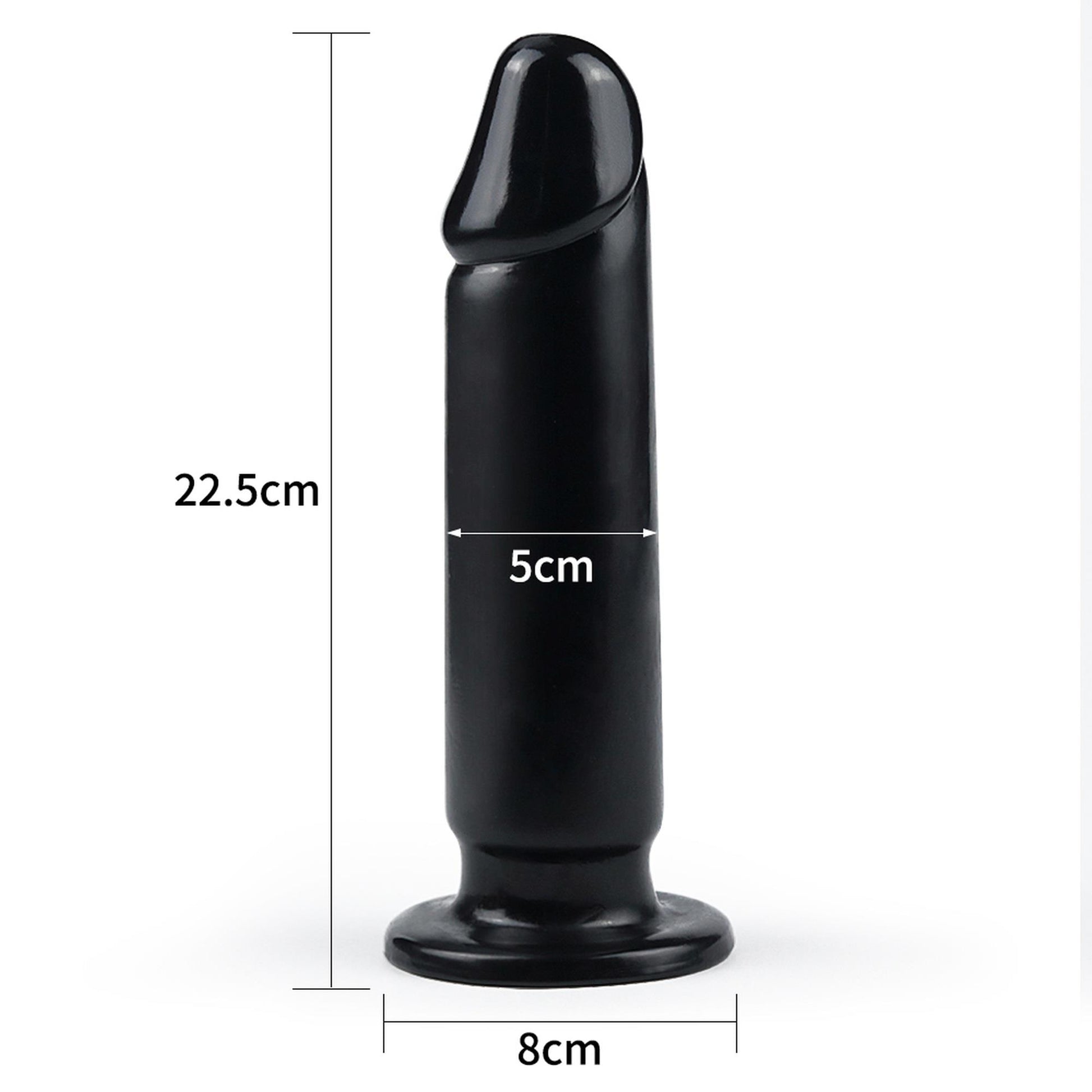 7-Czarny lateksowy penis dildo giętki z przyssawką-7