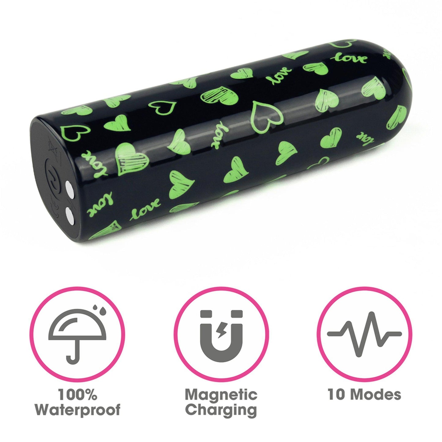 3-Rechargeable Glow-in-the-dark Heart Massager-3