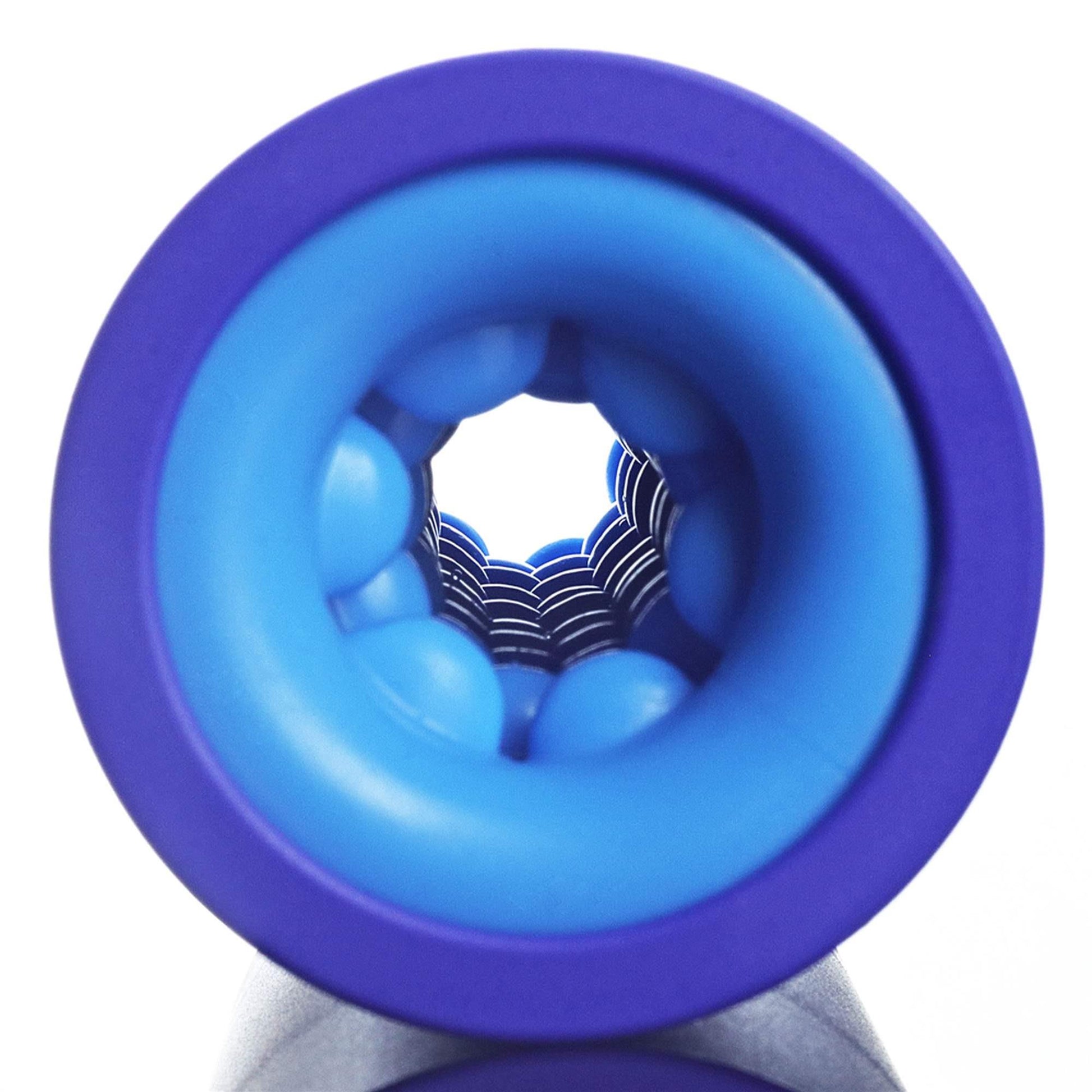 5-Fioletowy masturbator z szeregiem wypustek 19 cm-5