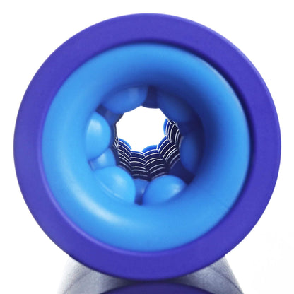 5-Fioletowy masturbator z szeregiem wypustek 19 cm-5