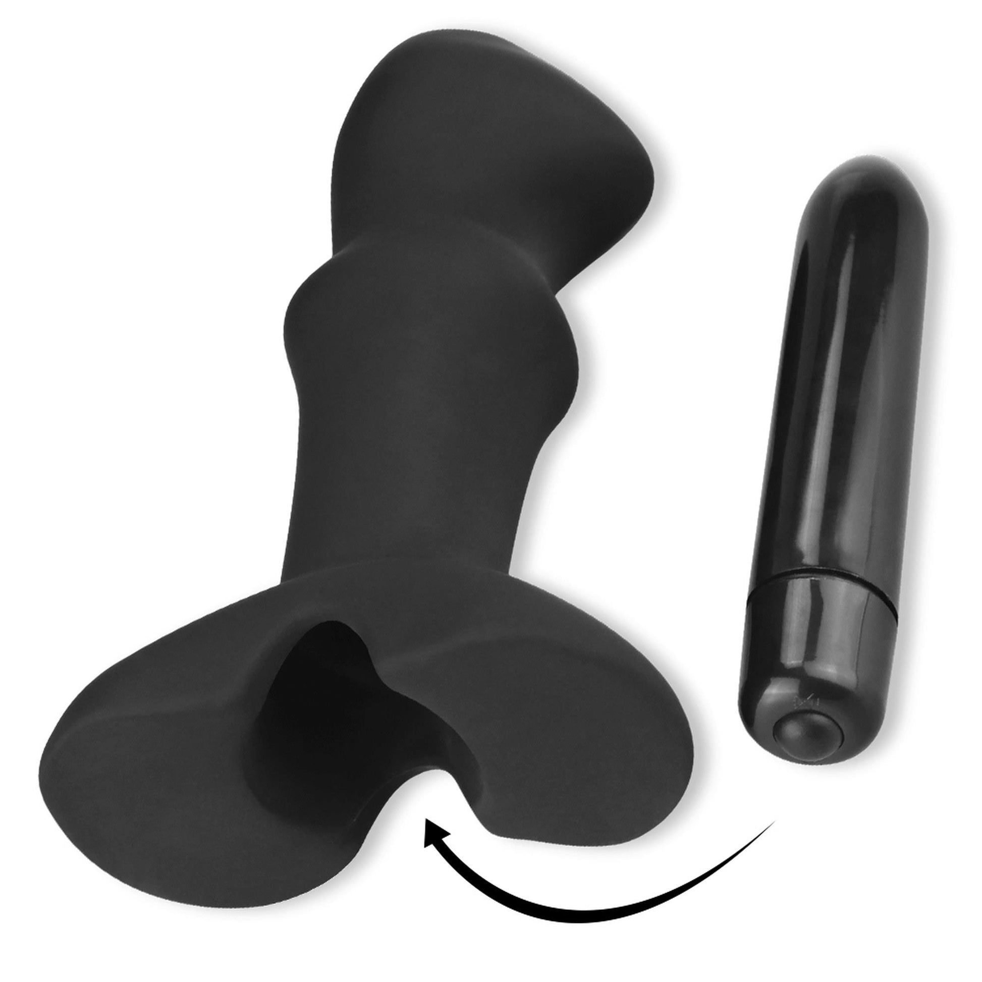 5-Stylowy i praktyczny czarny wibrator prostaty-5