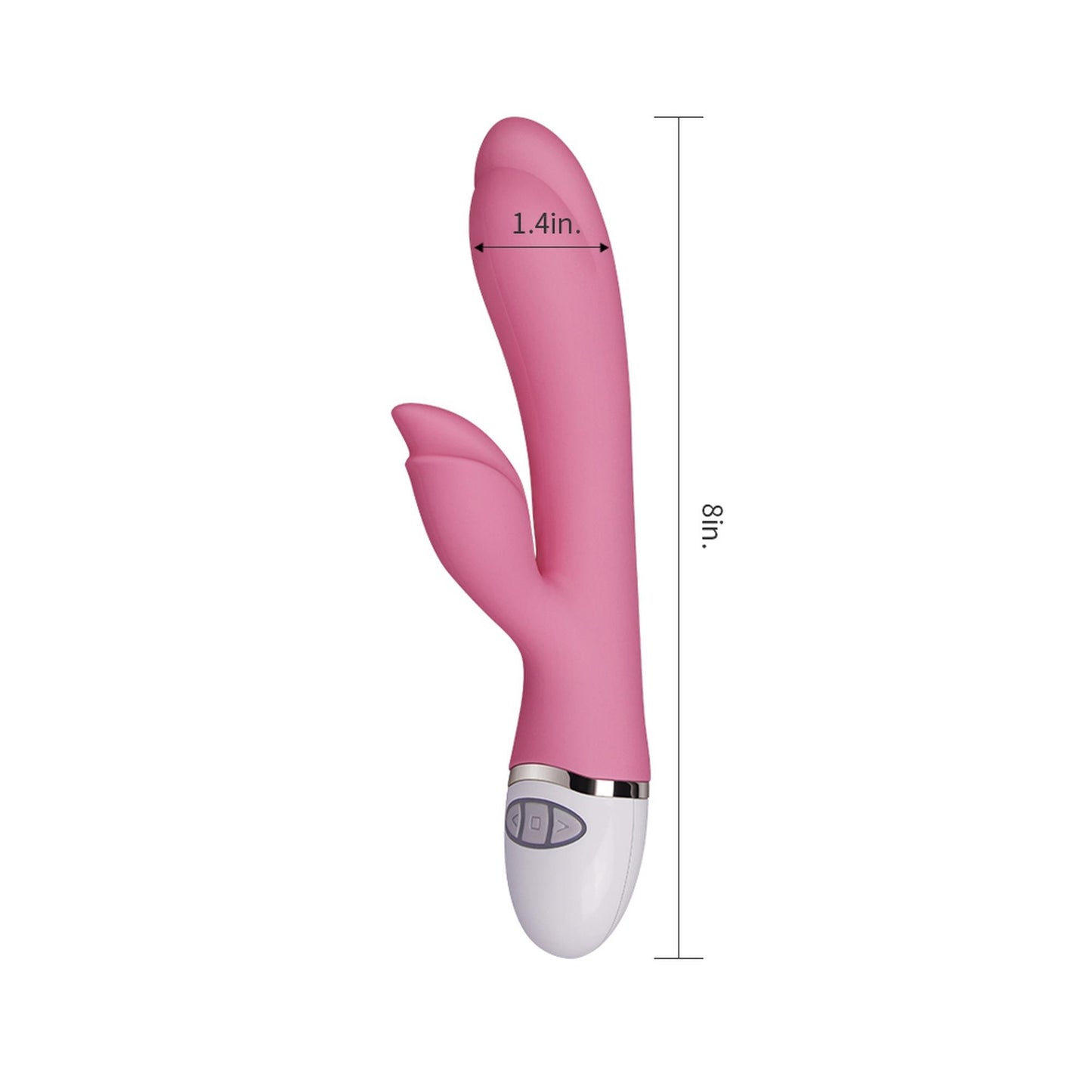 8-Jasnoróżowy wibrator stymulator łechtaczki 20,5 cm-8