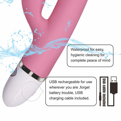 11-Jasnoróżowy wibrator stymulator łechtaczki 20,5 cm-11