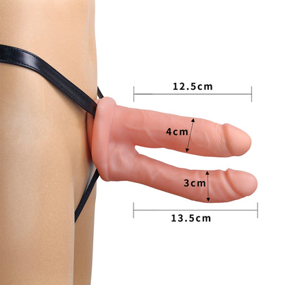 2-Podwójny strap-on majtki z dwoma penisami-2