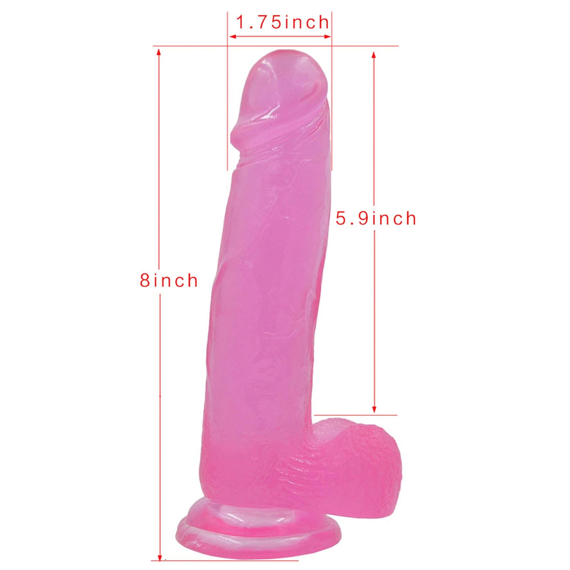8-Żelowe duże dildo z przyssawką bardzo giętki-8