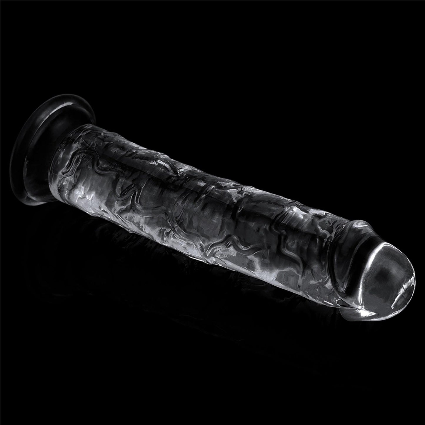 2-Żelowe duże dildo z przyssawką przezroczyste-2