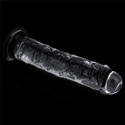 2-Żelowe duże dildo z przyssawką przezroczyste-2