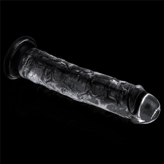 2-Żelowe duże dildo z przyssawką przezroczyste-2