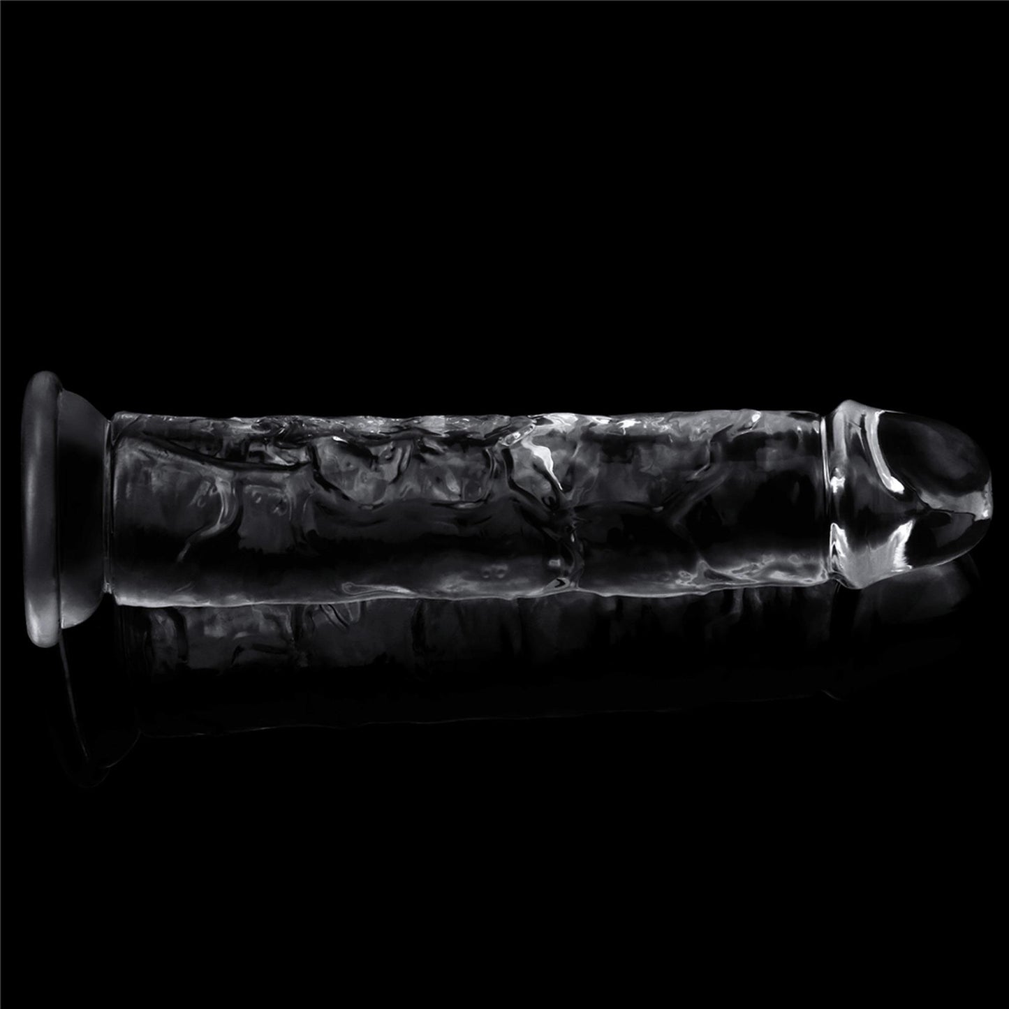 3-Żelowe duże dildo z przyssawką przezroczyste-3