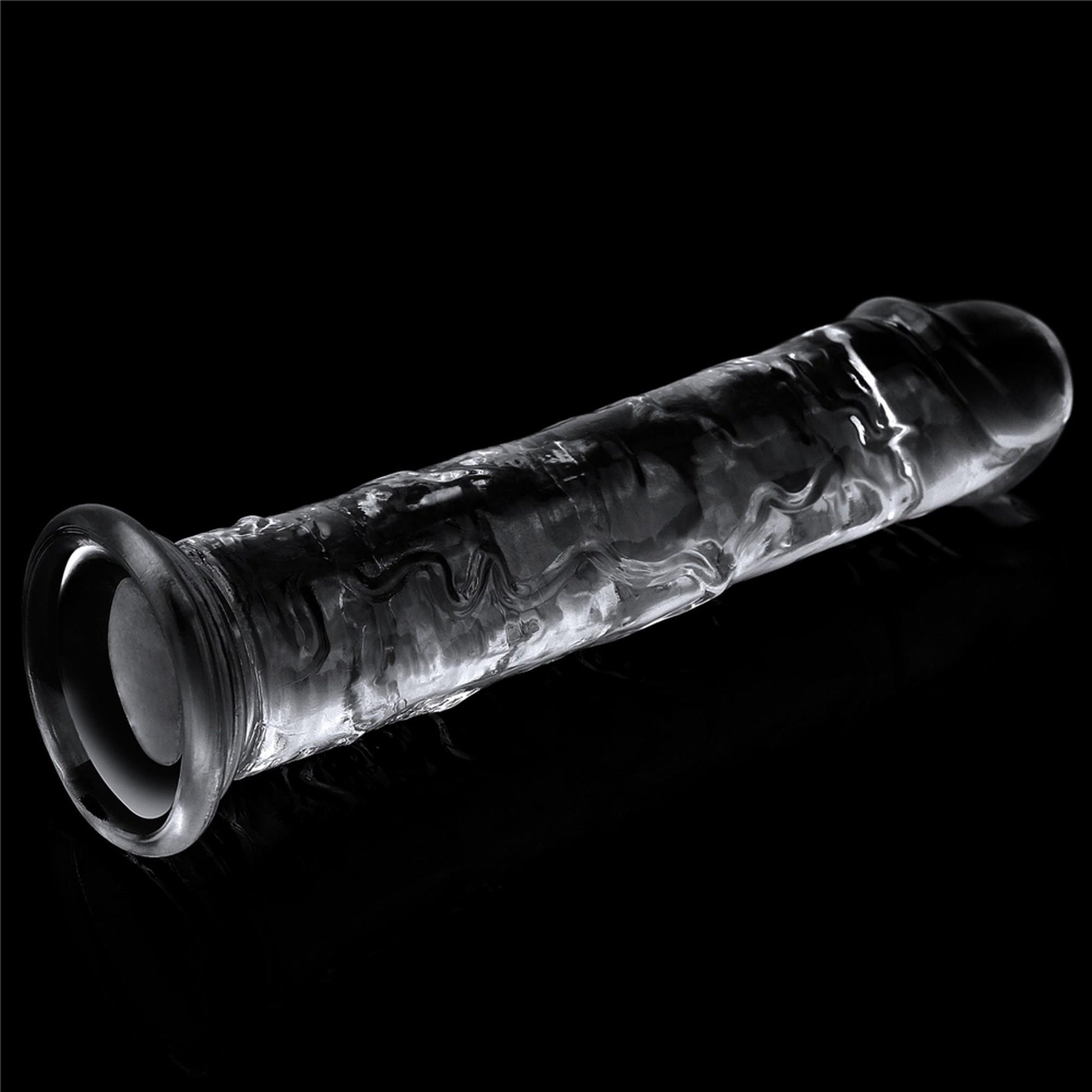 4-Żelowe duże dildo z przyssawką przezroczyste-4