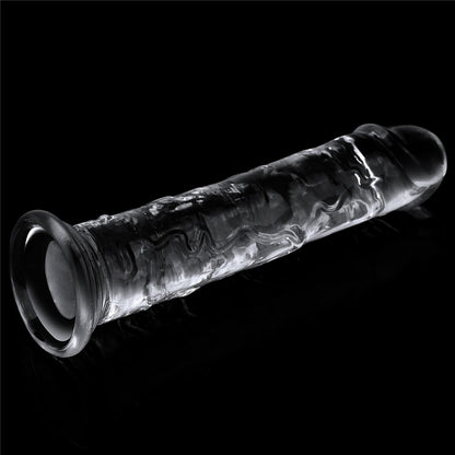 4-Żelowe duże dildo z przyssawką przezroczyste-4