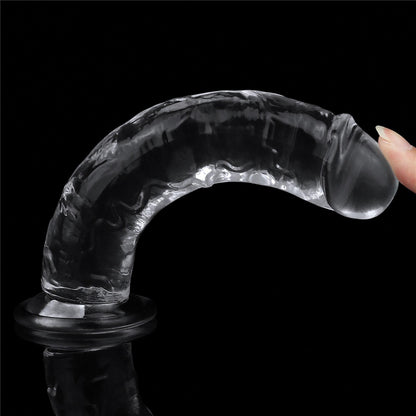 5-Żelowe duże dildo z przyssawką przezroczyste-5