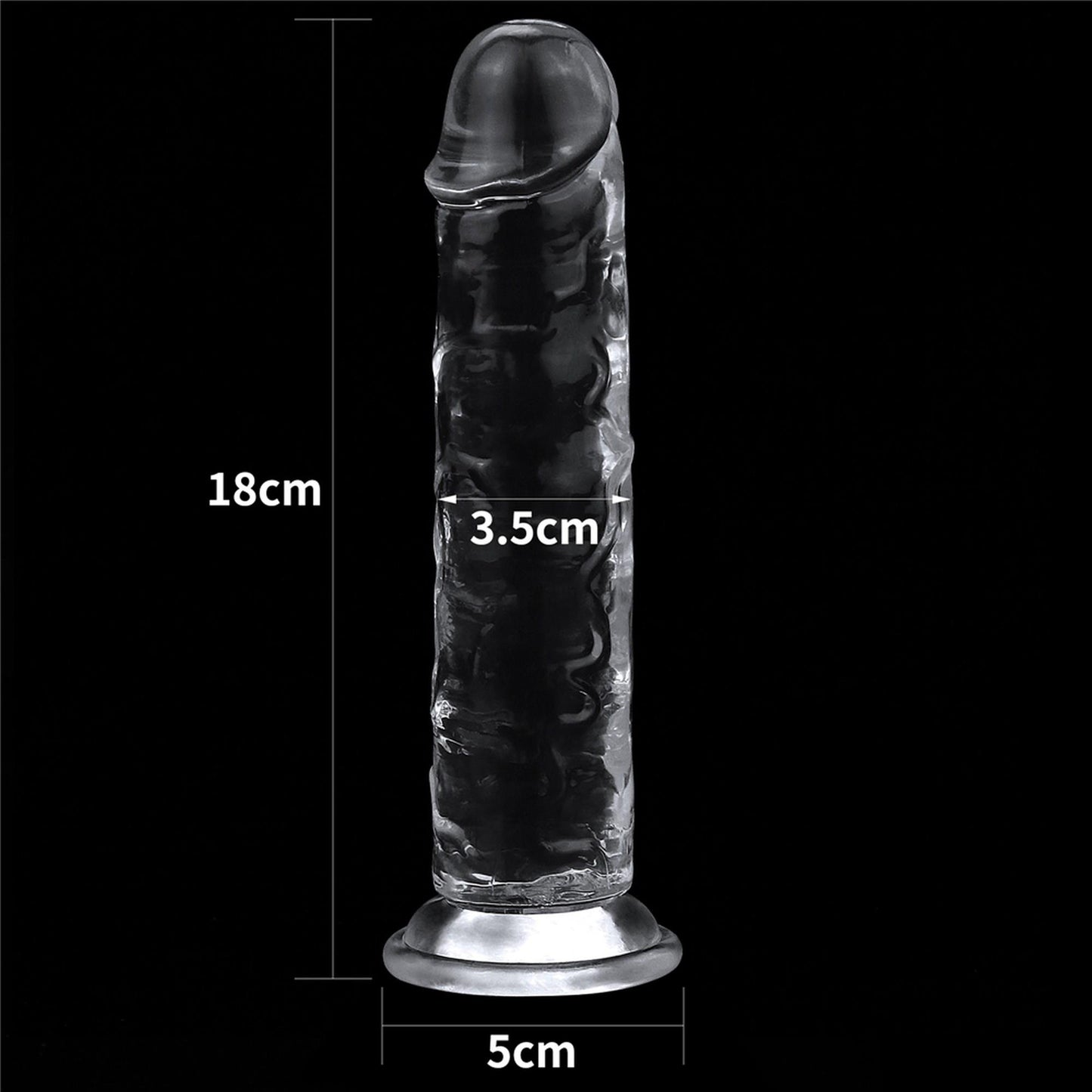 7-Żelowe duże dildo z przyssawką przezroczyste-7