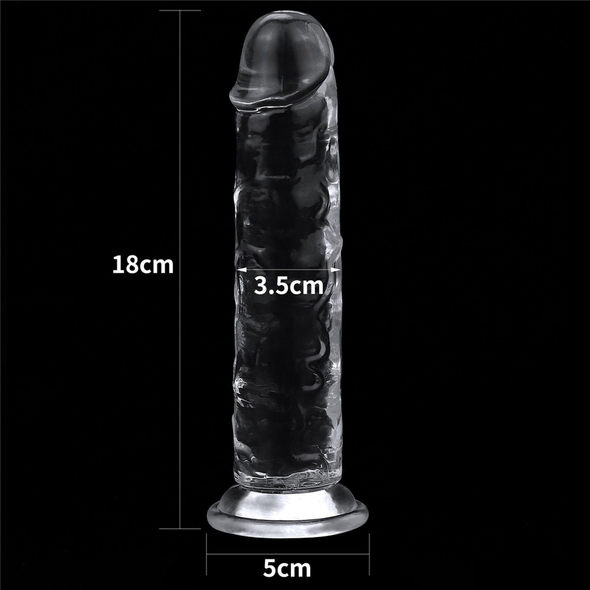 7-Żelowe duże dildo z przyssawką przezroczyste-7