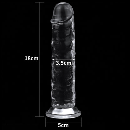 7-Żelowe duże dildo z przyssawką przezroczyste-7