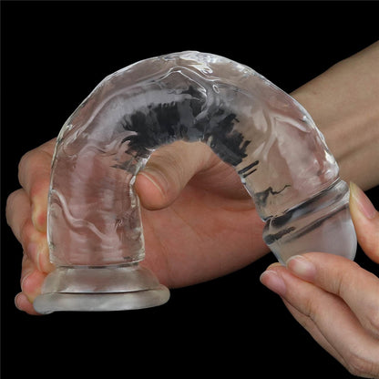 9-Żelowe duże dildo z przyssawką przezroczyste-9