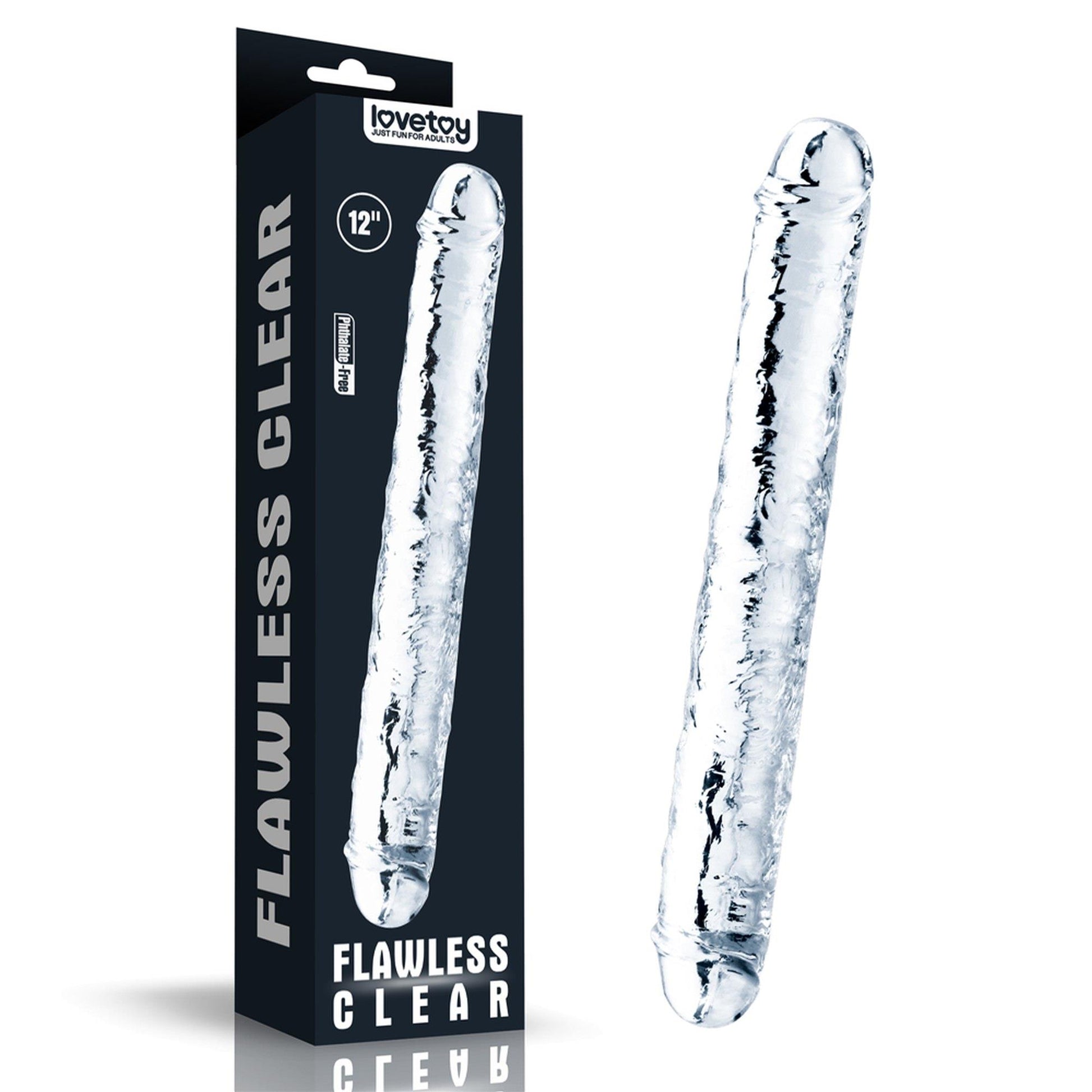1-Podwójne przezroczyste dildo dwie końcówki sex-1
