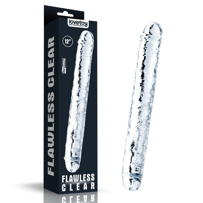 1-Podwójne przezroczyste dildo dwie końcówki sex-1