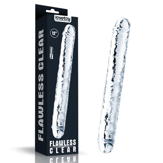 1-Podwójne przezroczyste dildo dwie końcówki sex-1