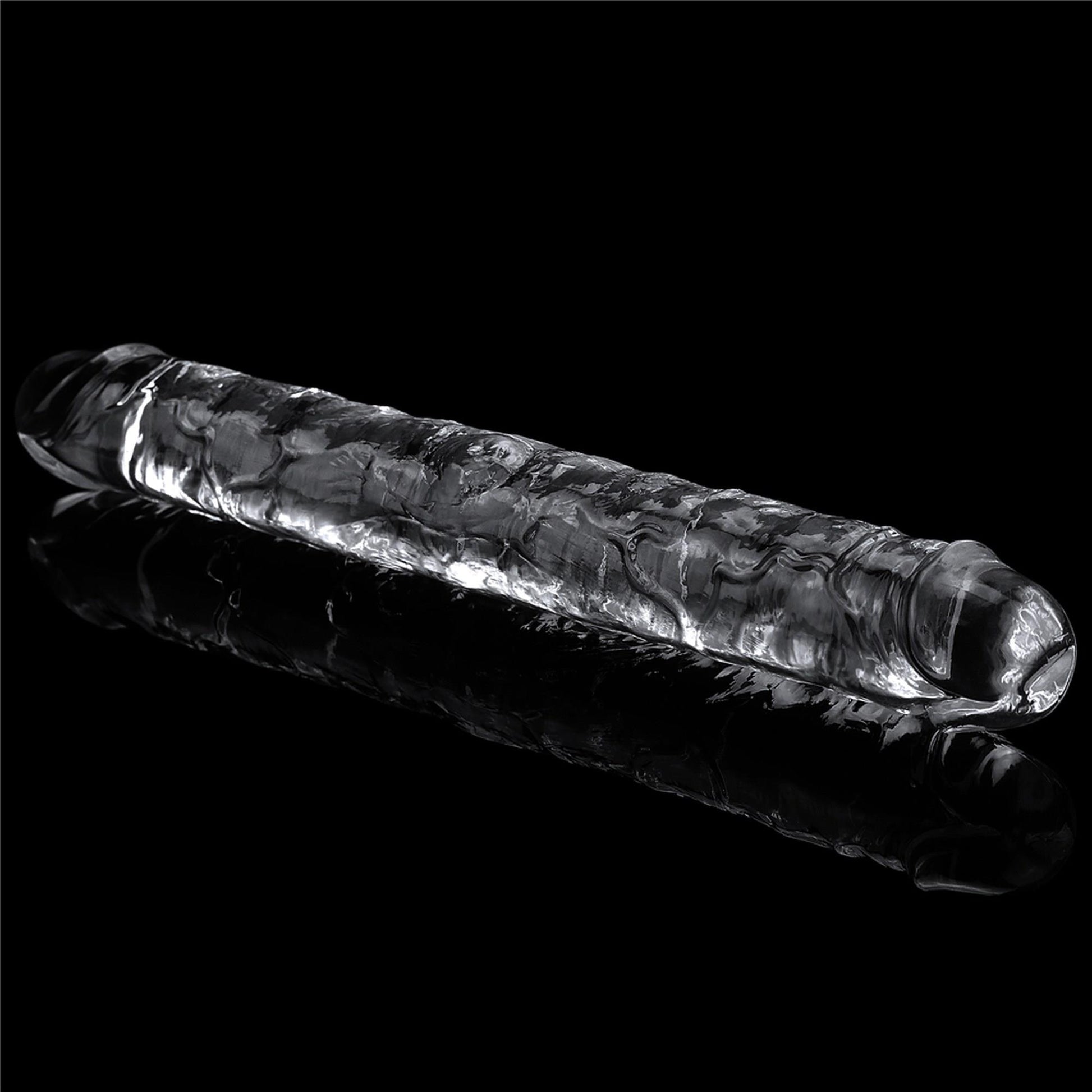 3-Podwójne przezroczyste dildo dwie końcówki sex-3