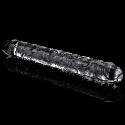 3-Podwójne przezroczyste dildo dwie końcówki sex-3