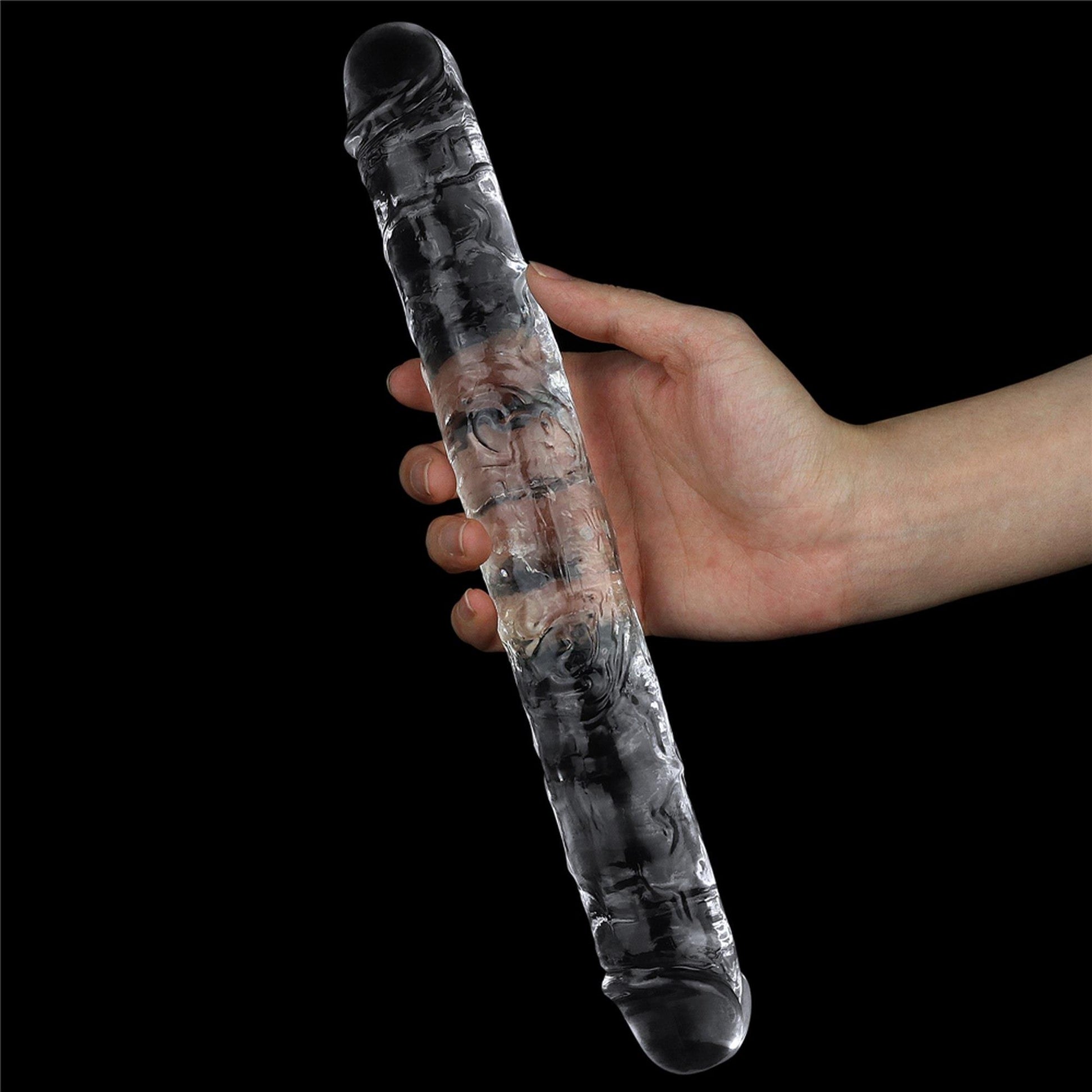 5-Podwójne przezroczyste dildo dwie końcówki sex-5