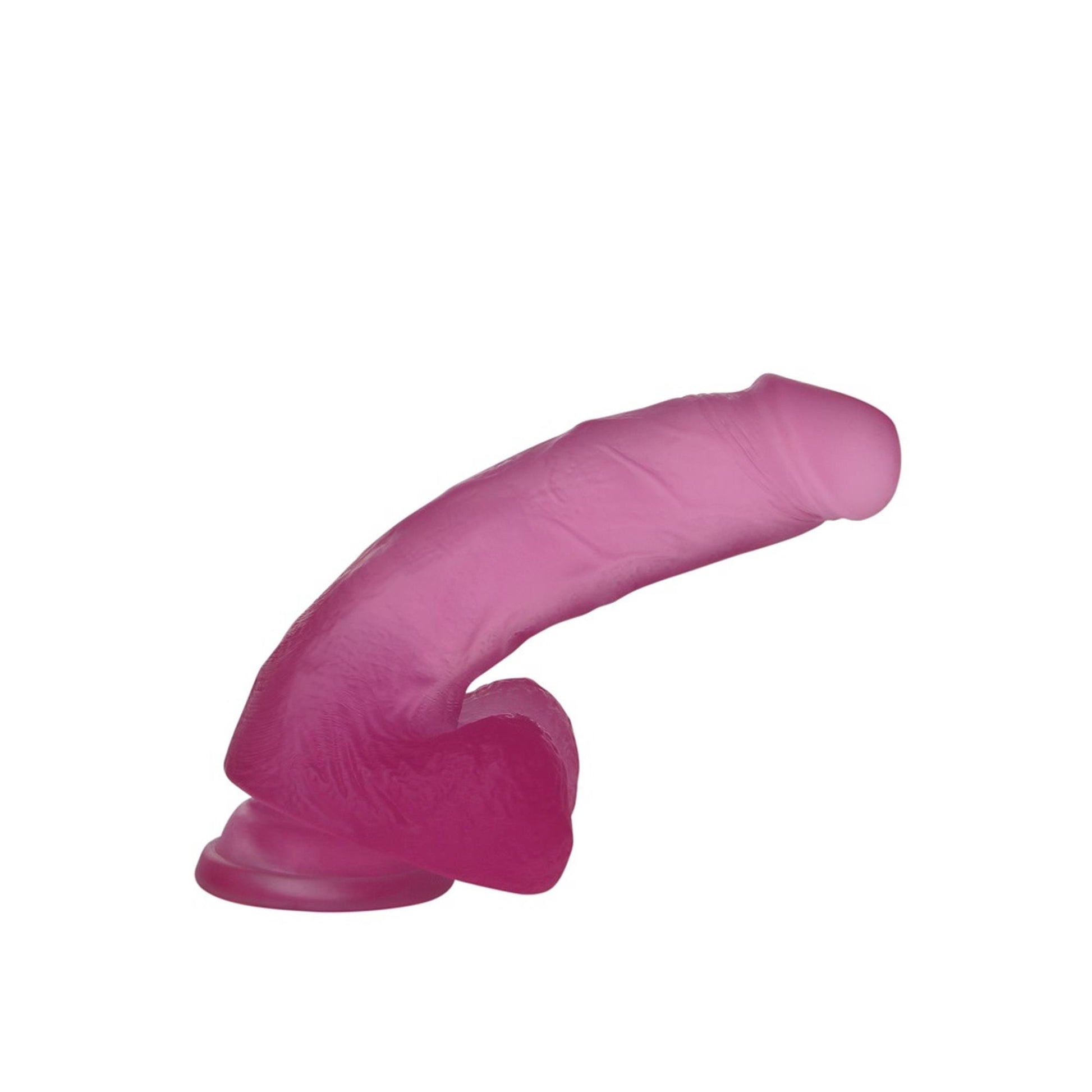 4-Jasnoróżowe dildo silikonowe z przyssawką 17,5 cm-4