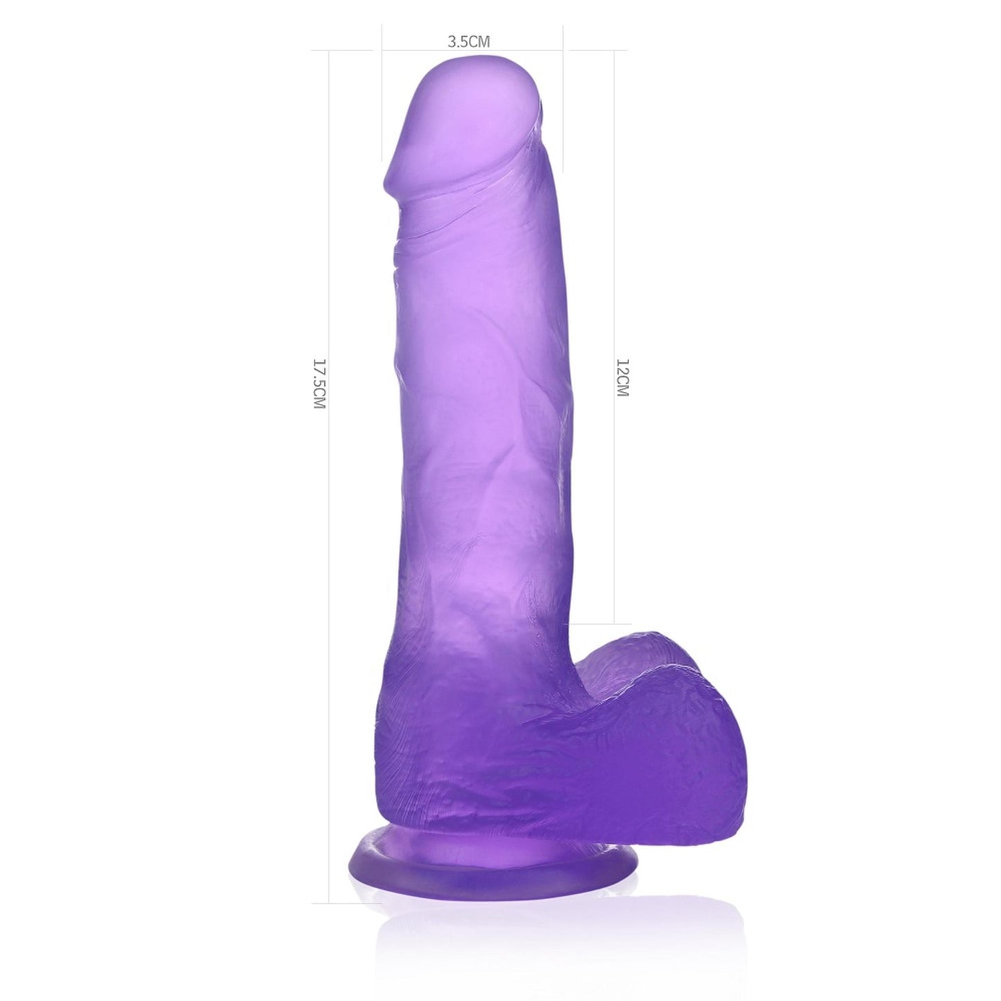 8-Ddildo silikonowe z przyssawką 17,5cm jasny fiolet-8