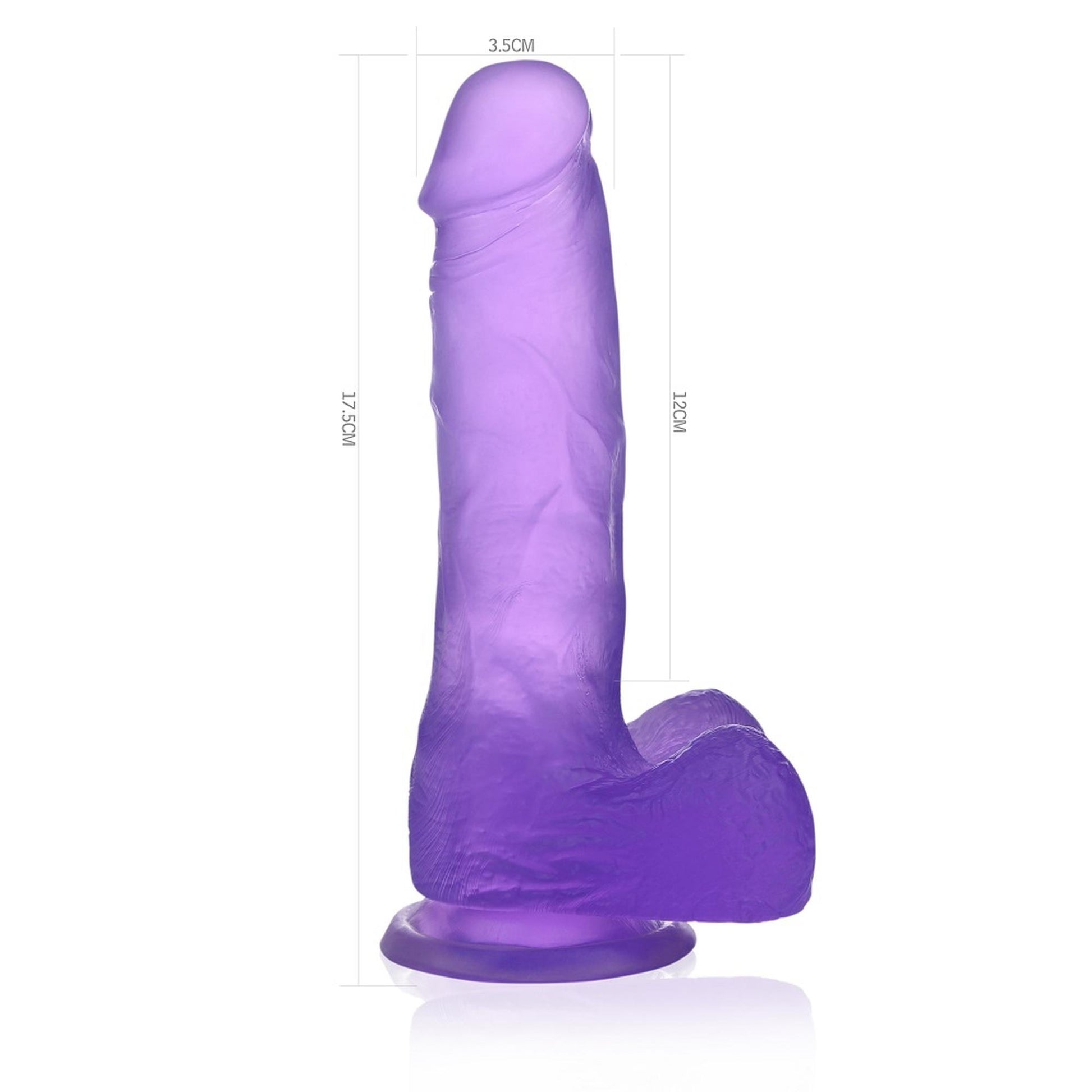 8-Ddildo silikonowe z przyssawką 17,5cm jasny fiolet-8