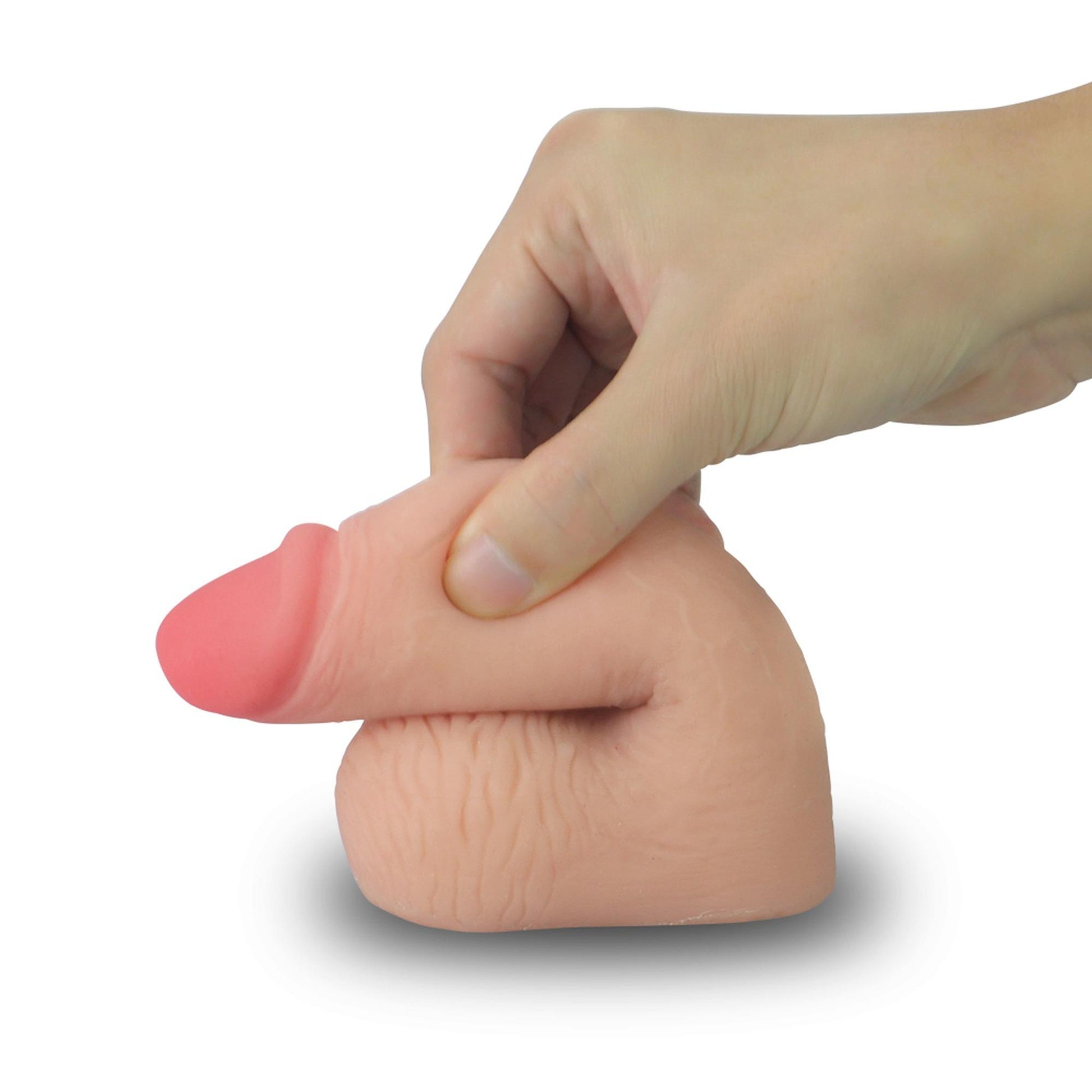 3-Elastyczny giętki penis realistyczne dildo 13,9 cm-3