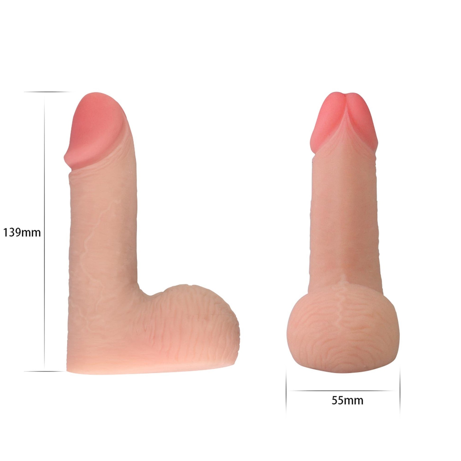 4-Elastyczny giętki penis realistyczne dildo 13,9 cm-4