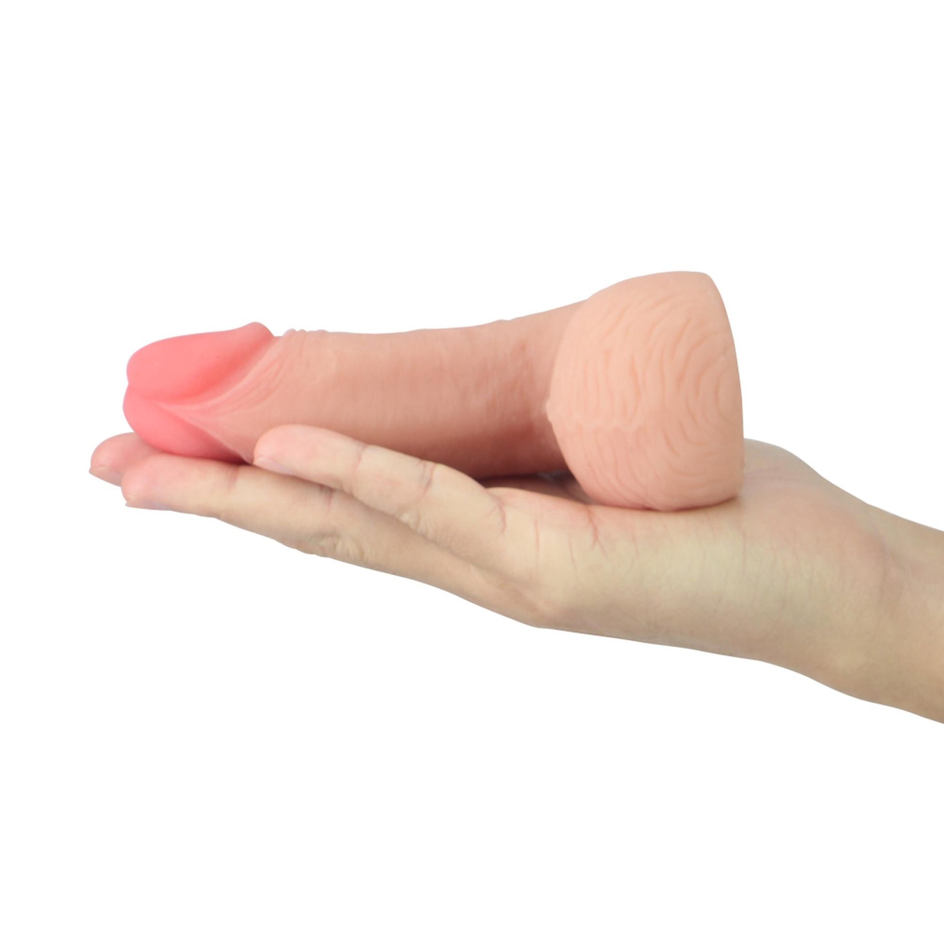 5-Elastyczny giętki penis realistyczne dildo 13,9 cm-5