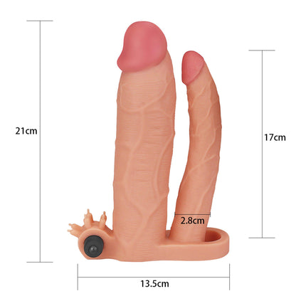 6-Nakładka na penisa z dodatkowym dildo i wypustkami-6