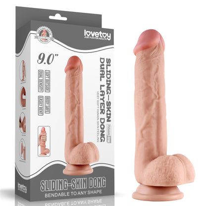 1-Realistyczne dildo z dwuwarstwowego materiału 18cm-1