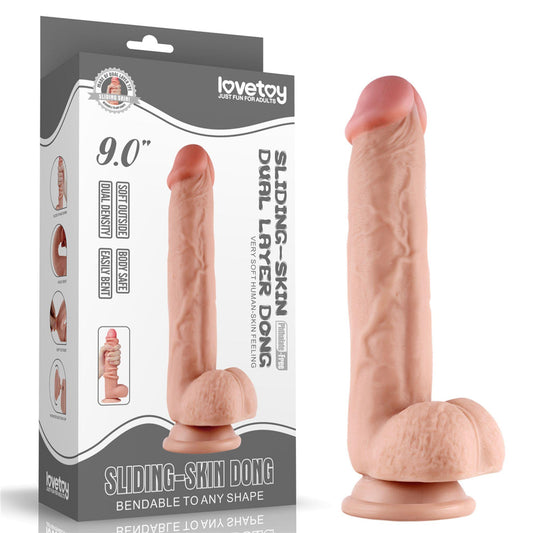 1-Realistyczne dildo z dwuwarstwowego materiału 18cm-1