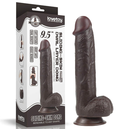 1-Murzyński duży penis z podwójną skórą i przyssawką-1