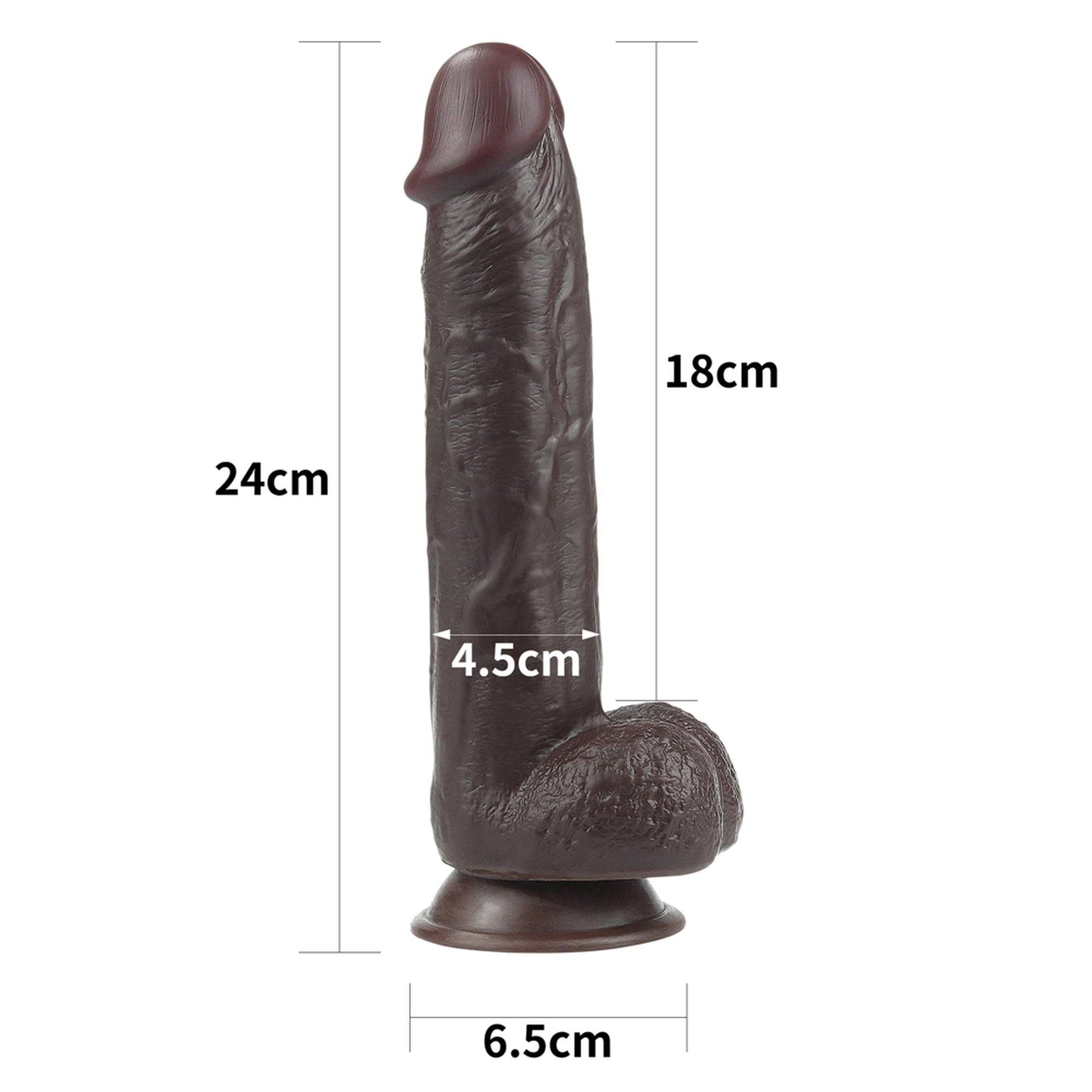 2-Murzyński duży penis z podwójną skórą i przyssawką-2