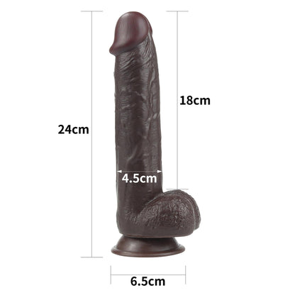 2-Murzyński duży penis z podwójną skórą i przyssawką-2