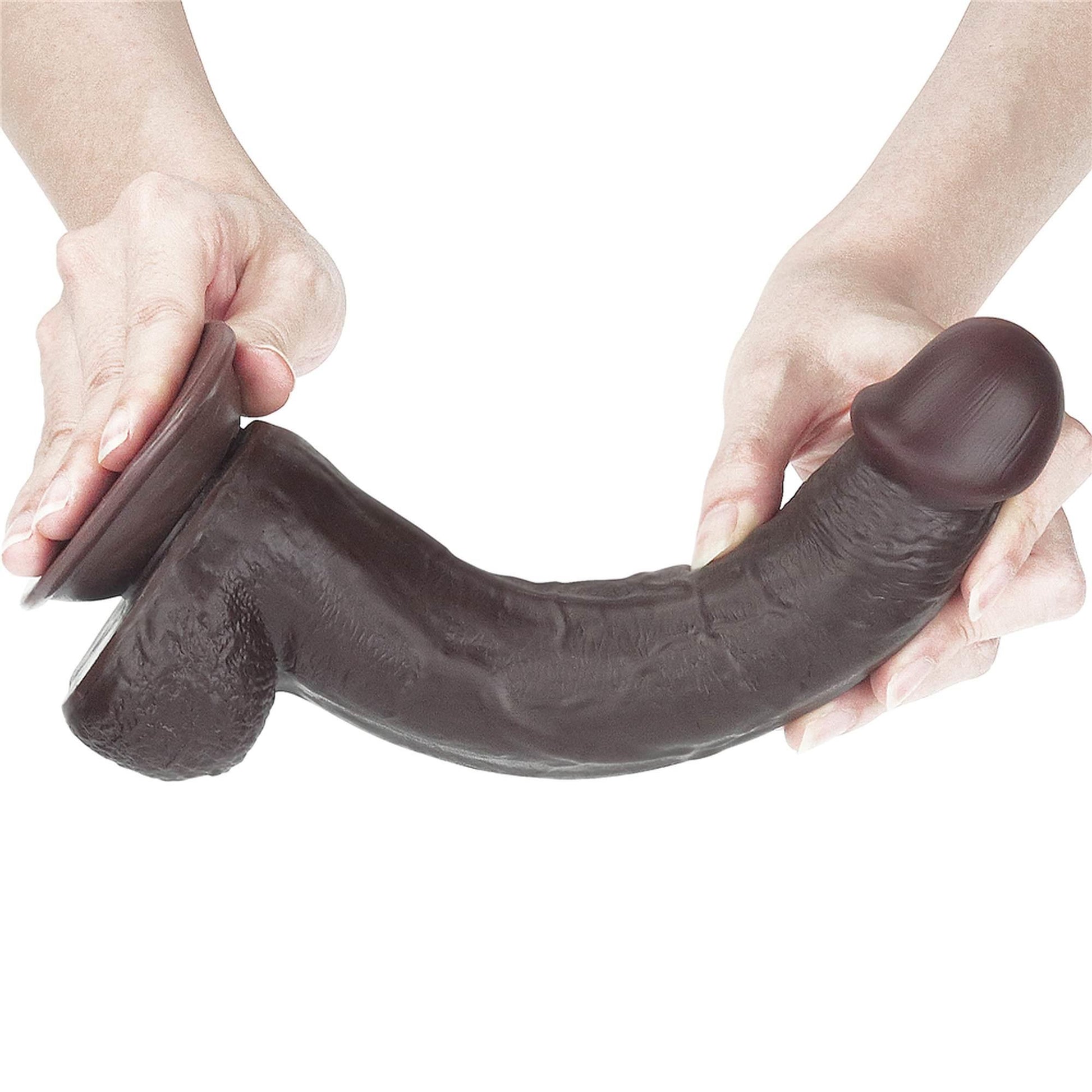 5-Murzyński duży penis z podwójną skórą i przyssawką-5