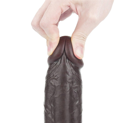 12-Murzyński duży penis z podwójną skórą i przyssawką-12