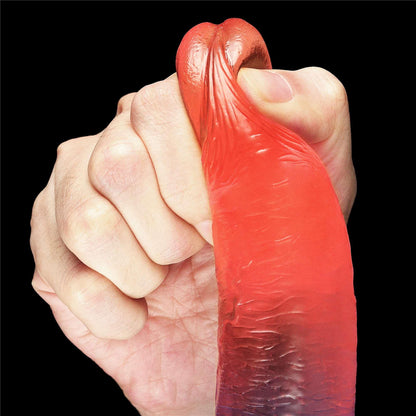 6-Dwukolorowe silikonowe dildo gumowe z przyssawką-6