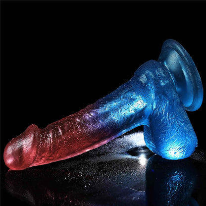 11-Duże żylaste dildo gumowe dwa kolory przyssawka-11