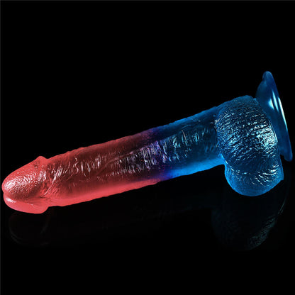 4-Dwa kolory dildo mocna przyssawka orgazm penis-4