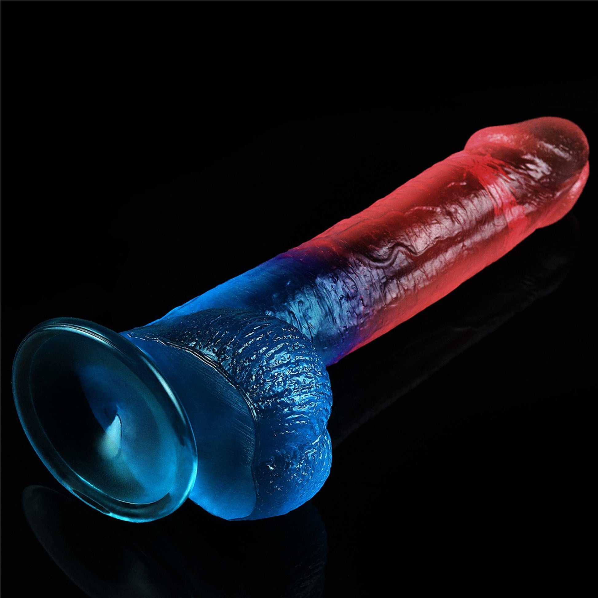 5-Dwa kolory dildo mocna przyssawka orgazm penis-5