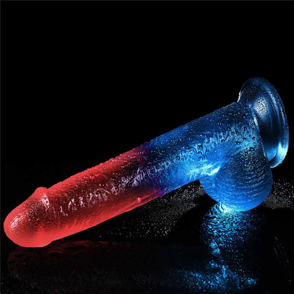 6-Dwa kolory dildo mocna przyssawka orgazm penis-6