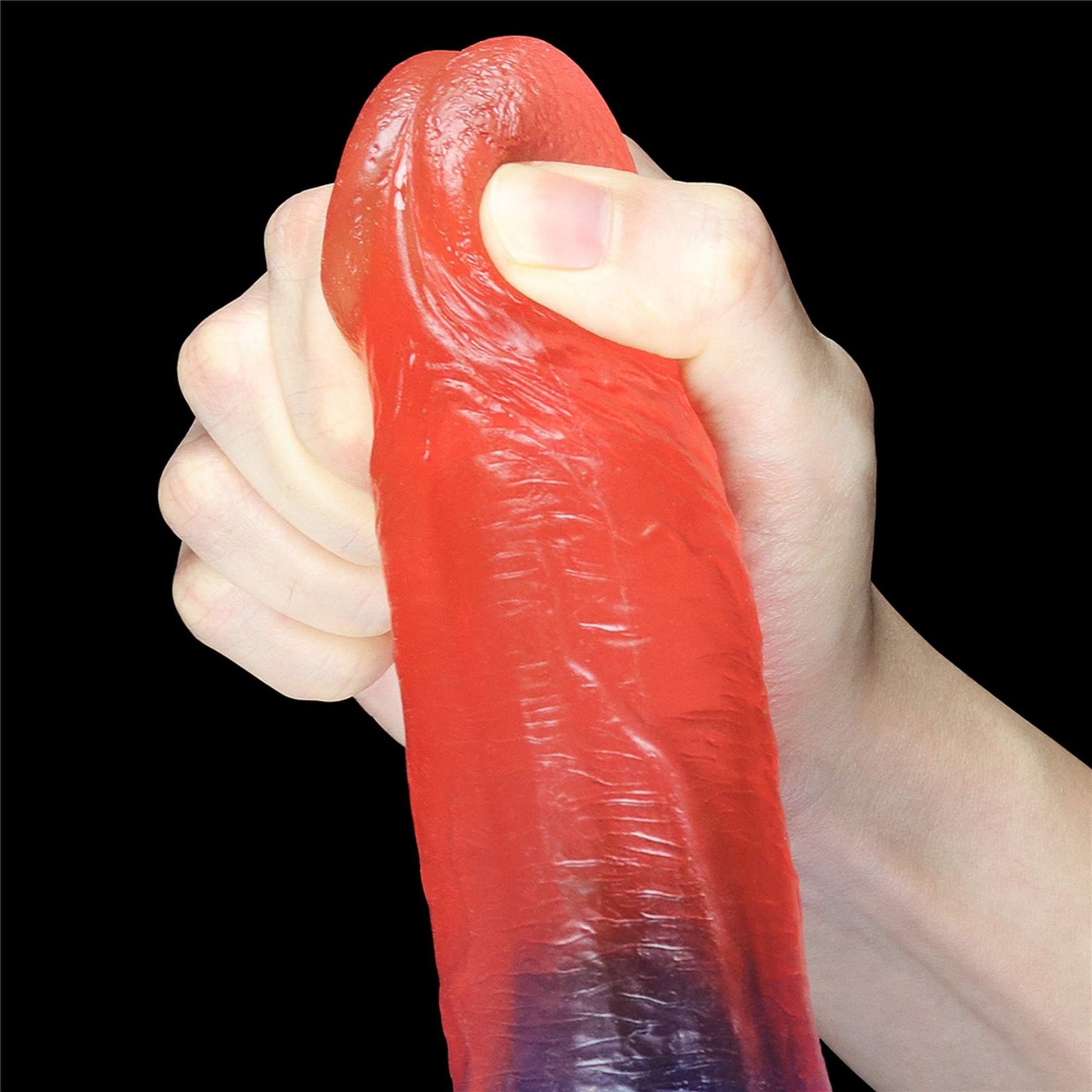 9-Dwa kolory dildo mocna przyssawka orgazm penis-9