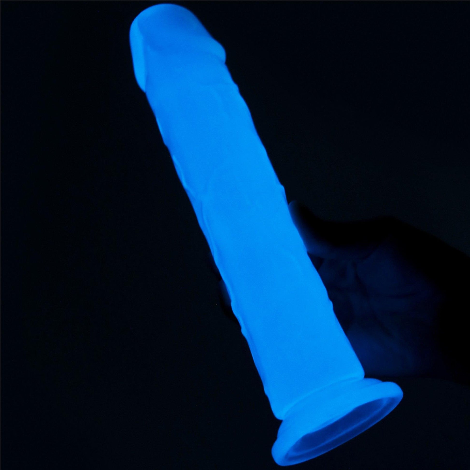 6-Dildo ledowe duże podświetlane na przyssawce 20 cm-6