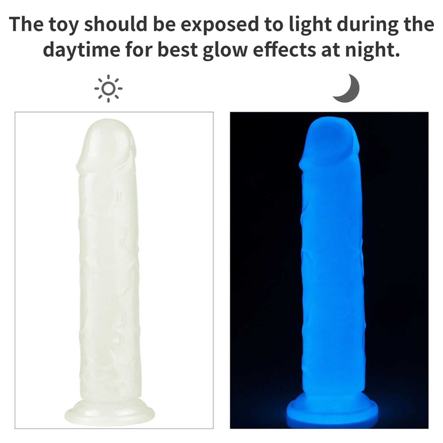 8-Dildo ledowe duże podświetlane na przyssawce 20 cm-8